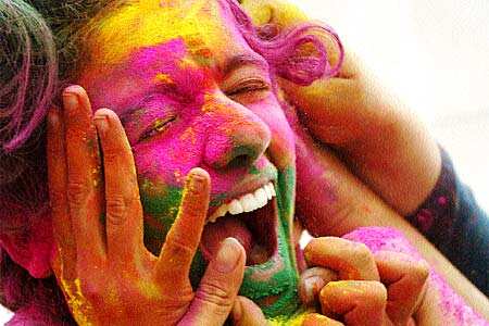 Youngsters celebrate Holi with a twist