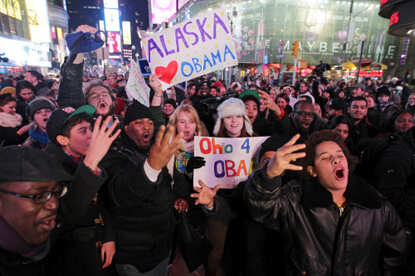 US celebrates Obama's win