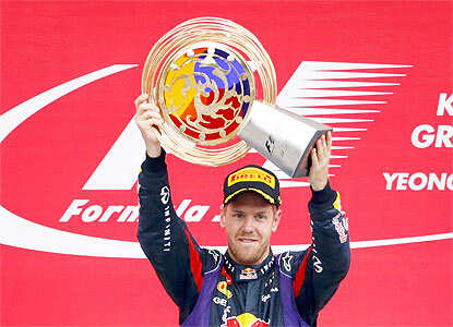 Sebastian Vettel wins Korean Grand Prix