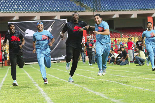 When Bolt beats Yuvraj in cricket
