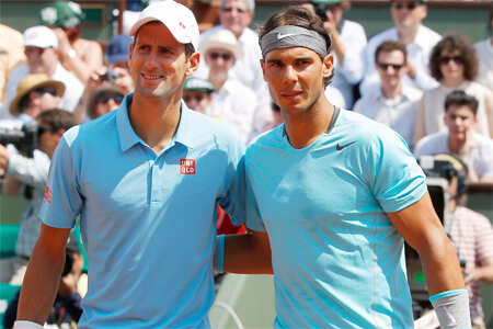 Noavk Djokovic and Rafael Nadal