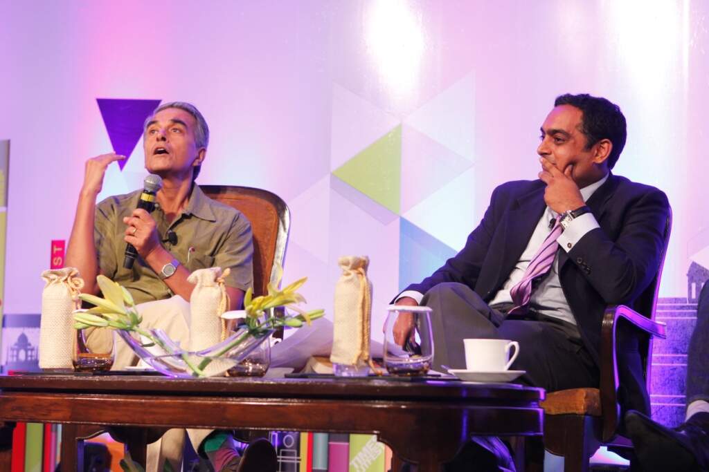 Upamanyu and Rahul in conversation with Nalin