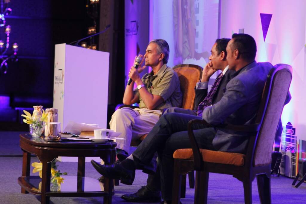 Upamanyu and Rahul in conversation with Nalin