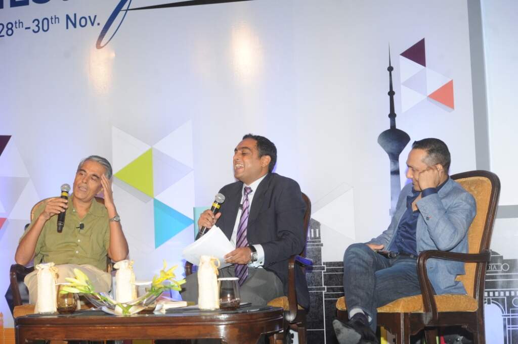 Upamanyu and Rahul in conversation with Nalin