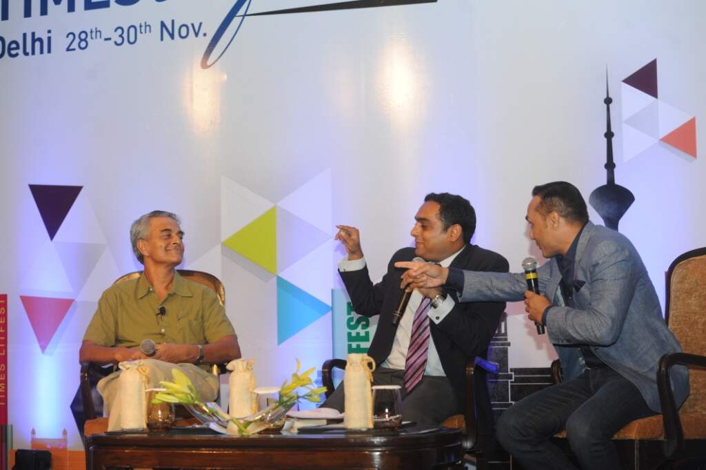 Upamanyu and Rahul in conversation with Nalin