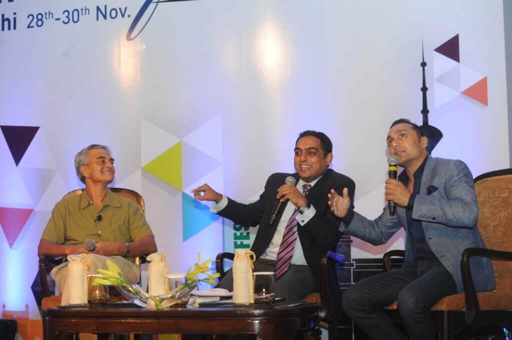 Upamanyu and Rahul in conversation with Nalin