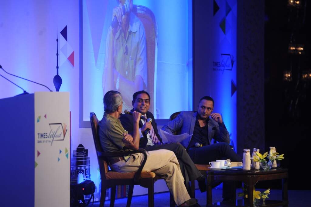 Upamanyu and Rahul in conversation with Nalin