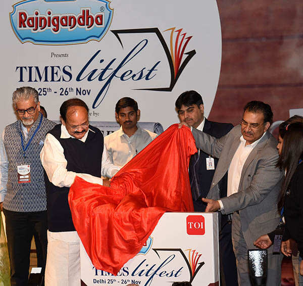 Vice President Venkaiah Naidu inaugurates the Times Lit Fest Delhi