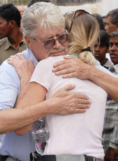 Foreigners visit Puttaparthi for Sai darshan