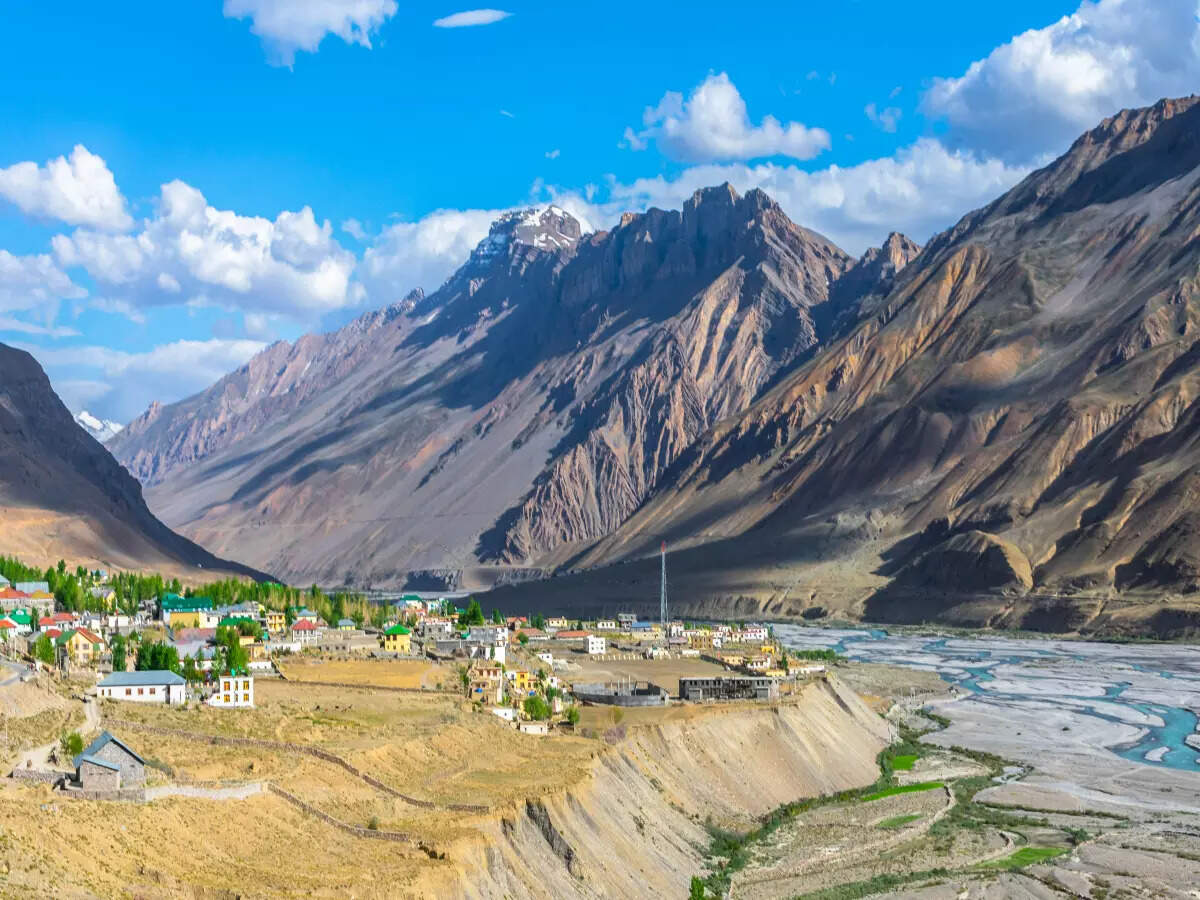 Kaza town in Spiti, Himachal Pradesh