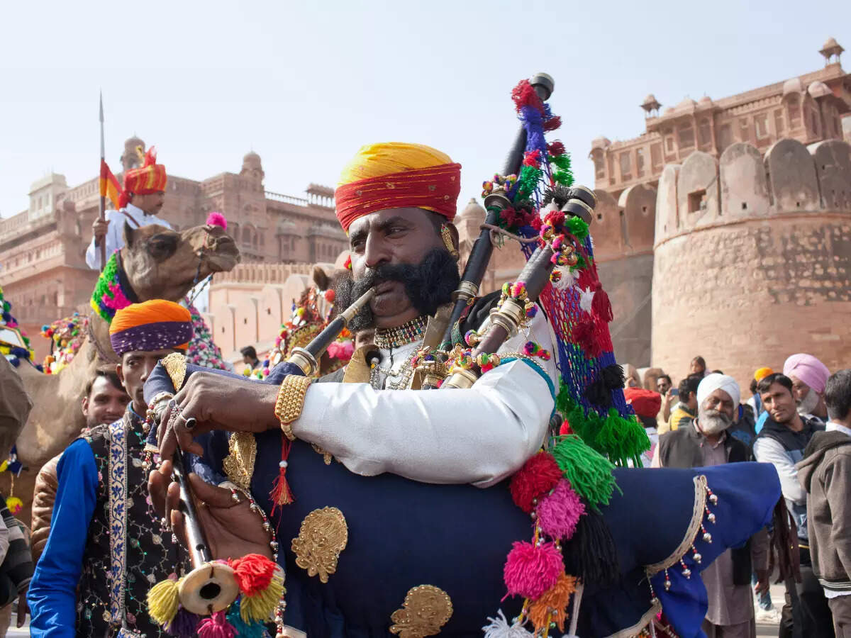 Camel procession at Bikaner Camel Festival