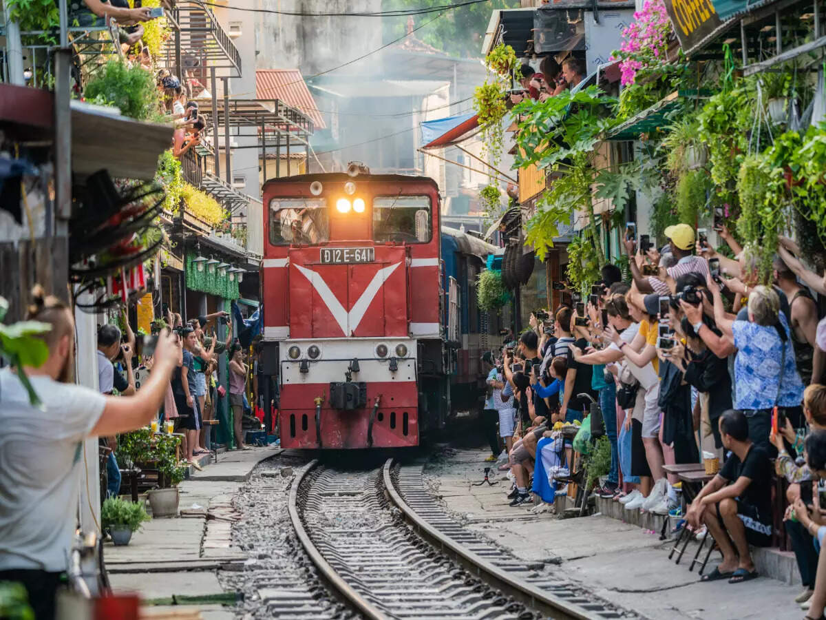 Train street in Hanoi, Vietnam