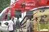 Chopper carrying YSR's body leaves for Hyderabad