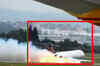 In visuals: German plane makes fiery landing