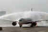 First international flight docks at IGI's terminal-3