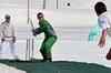 SA cricketer Jonty Rhodes at snow cricket match in Kashmir