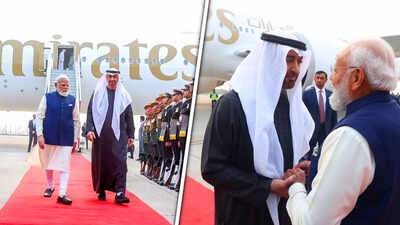 PM Modi welcomes UAE president, family with traditional Indian gifts