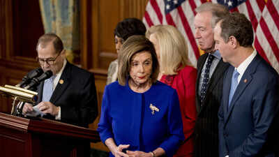 Democrats move two articles of impeachment accusing Donald Trump of high crimes and misdemeanors