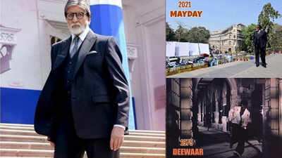 Amitabh Bachchan gets nostalgic about 'Deewar' as he shoots for 'Mayday'; says 'the same corridor, the same location'